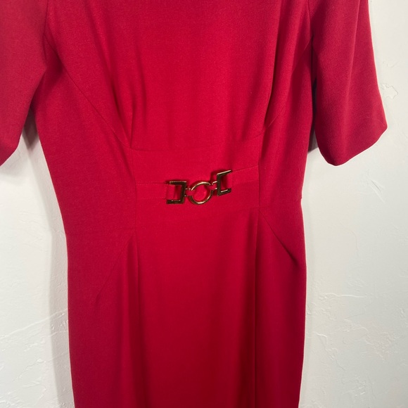 Tahari Red Dress - Picture 2 of 5
